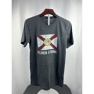 Teddy The Dog Men’s “Florida Strong” Gray Florida Flag Shirt W/Teddy Size Small